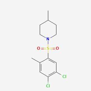 molecular formula C13H17Cl2NO2S B603001 1-(4,5-Dichloro-2-methylbenzenesulfonyl)-4-methylpiperidine CAS No. 1206108-67-9