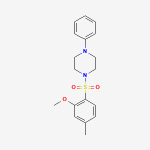 molecular formula C18H22N2O3S B603002 1-(2-Methoxy-4-methylbenzenesulfonyl)-4-phenylpiperazine CAS No. 1808900-59-5