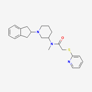 molecular formula C22H27N3OS B6030022 N-[1-(2,3-dihydro-1H-inden-2-yl)-3-piperidinyl]-N-methyl-2-(2-pyridinylthio)acetamide 