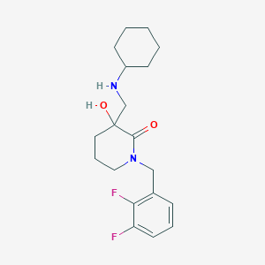 molecular formula C19H26F2N2O2 B6030030 3-[(cyclohexylamino)methyl]-1-(2,3-difluorobenzyl)-3-hydroxy-2-piperidinone 