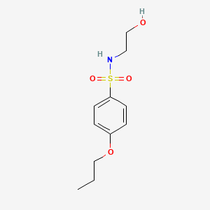 molecular formula C11H17NO4S B603006 N-(2-hydroxyethyl)-4-propoxybenzenesulfonamide CAS No. 1156255-03-6