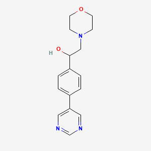 molecular formula C16H19N3O2 B6030063 2-morpholin-4-yl-1-(4-pyrimidin-5-ylphenyl)ethanol 