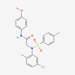 molecular formula C23H23ClN2O4S B6030083 N~2~-(5-chloro-2-methylphenyl)-N~1~-(4-methoxyphenyl)-N~2~-[(4-methylphenyl)sulfonyl]glycinamide 