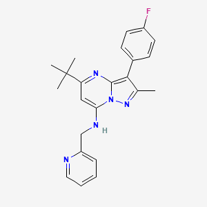 5-tert-butyl-3-(4-fluorophenyl)-2-methyl-N-(2-pyridinylmethyl)pyrazolo[1,5-a]pyrimidin-7-amine