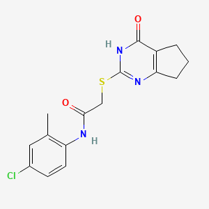 N-(4-chloro-2-methylphenyl)-2-[(4-oxo-4,5,6,7-tetrahydro-3H-cyclopenta[d]pyrimidin-2-yl)thio]acetamide