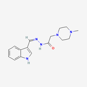 N'-(1H-indol-3-ylmethylene)-2-(4-methyl-1-piperazinyl)acetohydrazide