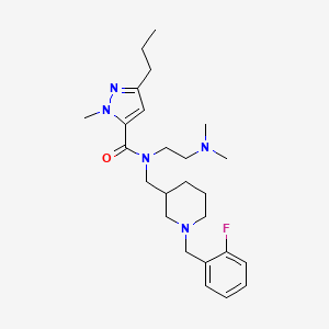 N-[2-(dimethylamino)ethyl]-N-{[1-(2-fluorobenzyl)-3-piperidinyl]methyl}-1-methyl-3-propyl-1H-pyrazole-5-carboxamide