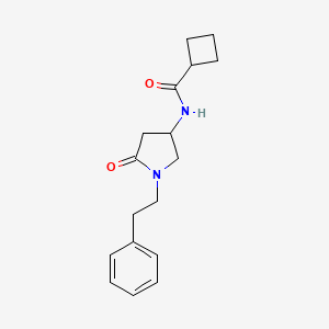 N-[5-oxo-1-(2-phenylethyl)-3-pyrrolidinyl]cyclobutanecarboxamide