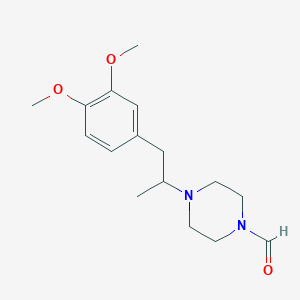 4-[2-(3,4-dimethoxyphenyl)-1-methylethyl]-1-piperazinecarbaldehyde