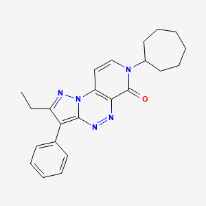 7-cycloheptyl-2-ethyl-3-phenylpyrazolo[5,1-c]pyrido[4,3-e][1,2,4]triazin-6(7H)-one