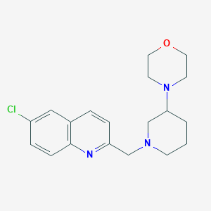 6-chloro-2-{[3-(4-morpholinyl)-1-piperidinyl]methyl}quinoline