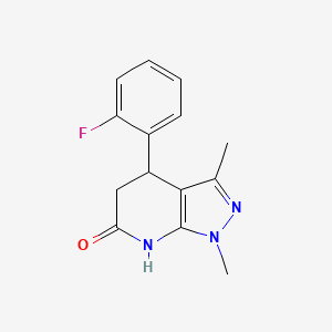 4-(2-fluorophenyl)-1,3-dimethyl-1,4,5,7-tetrahydro-6H-pyrazolo[3,4-b]pyridin-6-one