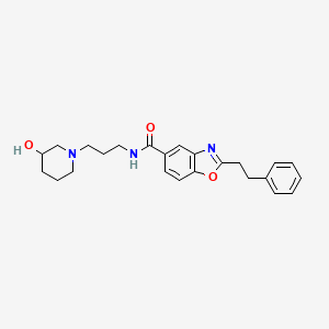 N-[3-(3-hydroxy-1-piperidinyl)propyl]-2-(2-phenylethyl)-1,3-benzoxazole-5-carboxamide