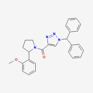 1-(diphenylmethyl)-4-{[2-(2-methoxyphenyl)-1-pyrrolidinyl]carbonyl}-1H-1,2,3-triazole