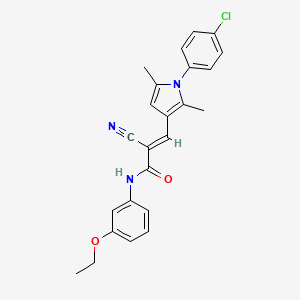 3-[1-(4-chlorophenyl)-2,5-dimethyl-1H-pyrrol-3-yl]-2-cyano-N-(3-ethoxyphenyl)acrylamide