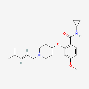 N-cyclopropyl-4-methoxy-2-({1-[(2E)-4-methyl-2-penten-1-yl]-4-piperidinyl}oxy)benzamide