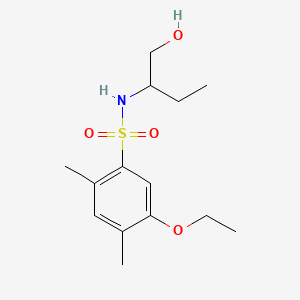 molecular formula C14H23NO4S B603032 5-ethoxy-N-[1-(hydroxymethyl)propyl]-2,4-dimethylbenzenesulfonamide CAS No. 1206134-68-0