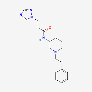 N-[1-(2-phenylethyl)-3-piperidinyl]-3-(1H-1,2,4-triazol-1-yl)propanamide