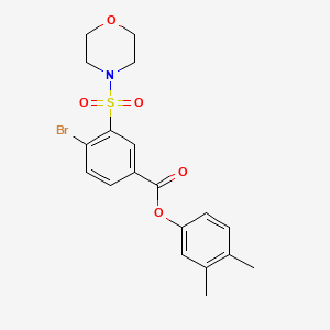 3,4-dimethylphenyl 4-bromo-3-(4-morpholinylsulfonyl)benzoate