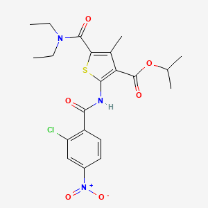 isopropyl 2-[(2-chloro-4-nitrobenzoyl)amino]-5-[(diethylamino)carbonyl]-4-methyl-3-thiophenecarboxylate