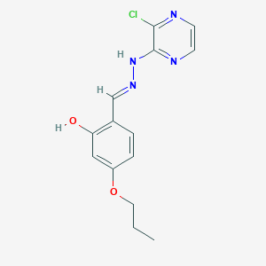 molecular formula C14H15ClN4O2 B6030386 2-hydroxy-4-propoxybenzaldehyde (3-chloro-2-pyrazinyl)hydrazone 