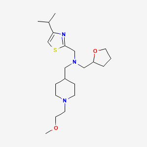 1-(4-isopropyl-1,3-thiazol-2-yl)-N-{[1-(2-methoxyethyl)-4-piperidinyl]methyl}-N-(tetrahydro-2-furanylmethyl)methanamine