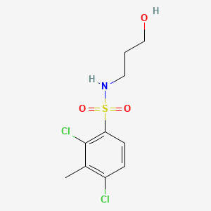 2,4-dichloro-N-(3-hydroxypropyl)-3-methylbenzenesulfonamide