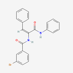 molecular formula C22H17BrN2O2 B6030407 N-[1-(anilinocarbonyl)-2-phenylvinyl]-3-bromobenzamide 