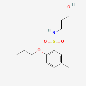 N-(3-hydroxypropyl)-4,5-dimethyl-2-propoxybenzenesulfonamide