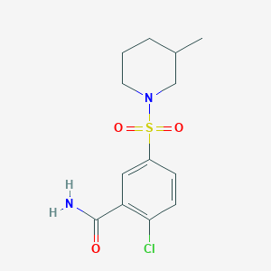 2-chloro-5-[(3-methyl-1-piperidinyl)sulfonyl]benzamide