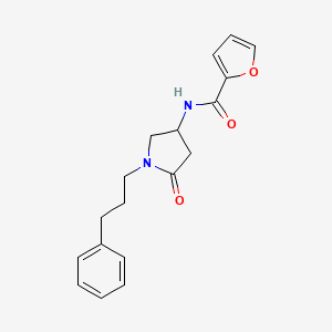 N-[5-oxo-1-(3-phenylpropyl)-3-pyrrolidinyl]-2-furamide