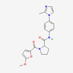 1-(5-methoxy-2-furoyl)-N-[4-(2-methyl-1H-imidazol-1-yl)phenyl]prolinamide