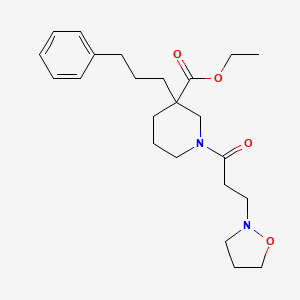 ethyl 1-[3-(2-isoxazolidinyl)propanoyl]-3-(3-phenylpropyl)-3-piperidinecarboxylate