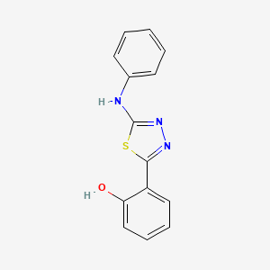 molecular formula C14H11N3OS B603048 Phenol, 2-[5-(phenylamino)-1,3,4-thiadiazol-2-yl]- CAS No. 94565-97-6