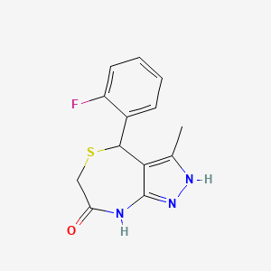 4-(2-fluorophenyl)-3-methyl-4,8-dihydro-1H-pyrazolo[3,4-e][1,4]thiazepin-7(6H)-one