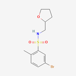 molecular formula C12H16BrNO3S B603049 5-bromo-2-methyl-N-[(oxolan-2-yl)methyl]benzene-1-sulfonamide CAS No. 1184645-44-0