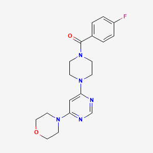 molecular formula C19H22FN5O2 B6030498 4-{6-[4-(4-fluorobenzoyl)-1-piperazinyl]-4-pyrimidinyl}morpholine 