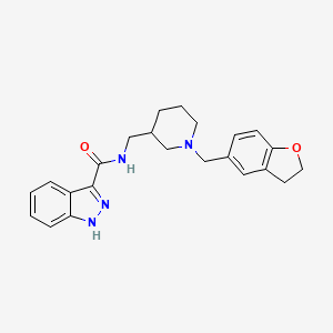 N-{[1-(2,3-dihydro-1-benzofuran-5-ylmethyl)-3-piperidinyl]methyl}-1H-indazole-3-carboxamide