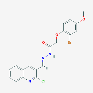 2-(2-bromo-4-methoxyphenoxy)-N'-[(2-chloro-3-quinolinyl)methylene]acetohydrazide