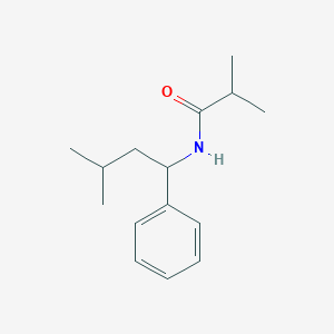 2-methyl-N-(3-methyl-1-phenylbutyl)propanamide