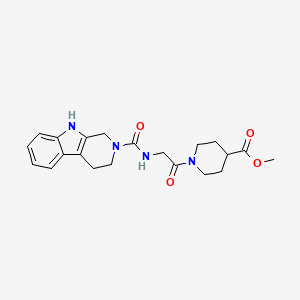 molecular formula C21H26N4O4 B6030554 methyl 1-[N-(1,3,4,9-tetrahydro-2H-beta-carbolin-2-ylcarbonyl)glycyl]-4-piperidinecarboxylate 