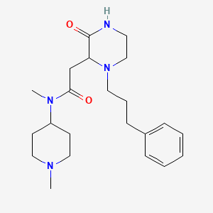 N-methyl-N-(1-methyl-4-piperidinyl)-2-[3-oxo-1-(3-phenylpropyl)-2-piperazinyl]acetamide