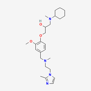 1-[cyclohexyl(methyl)amino]-3-[2-methoxy-4-({methyl[2-(2-methyl-1H-imidazol-1-yl)ethyl]amino}methyl)phenoxy]-2-propanol