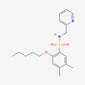 4,5-dimethyl-2-(pentyloxy)-N-[(pyridin-2-yl)methyl]benzene-1-sulfonamide