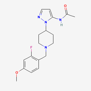 N-{1-[1-(2-fluoro-4-methoxybenzyl)-4-piperidinyl]-1H-pyrazol-5-yl}acetamide