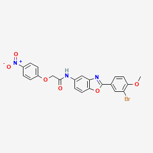 molecular formula C22H16BrN3O6 B6030587 N-[2-(3-bromo-4-methoxyphenyl)-1,3-benzoxazol-5-yl]-2-(4-nitrophenoxy)acetamide 