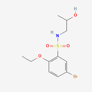molecular formula C11H16BrNO4S B603059 5-bromo-2-ethoxy-N-(2-hydroxypropyl)benzene-1-sulfonamide CAS No. 1087646-48-7