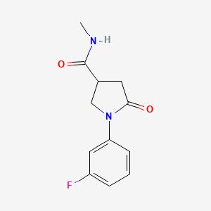 1-(3-fluorophenyl)-N-methyl-5-oxo-3-pyrrolidinecarboxamide