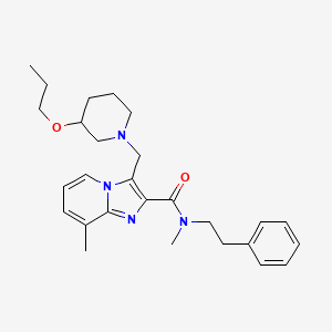 N,8-dimethyl-N-(2-phenylethyl)-3-[(3-propoxy-1-piperidinyl)methyl]imidazo[1,2-a]pyridine-2-carboxamide