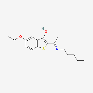 molecular formula C17H23NO2S B6030622 5-ethoxy-2-[1-(pentylamino)ethylidene]-1-benzothiophen-3(2H)-one 